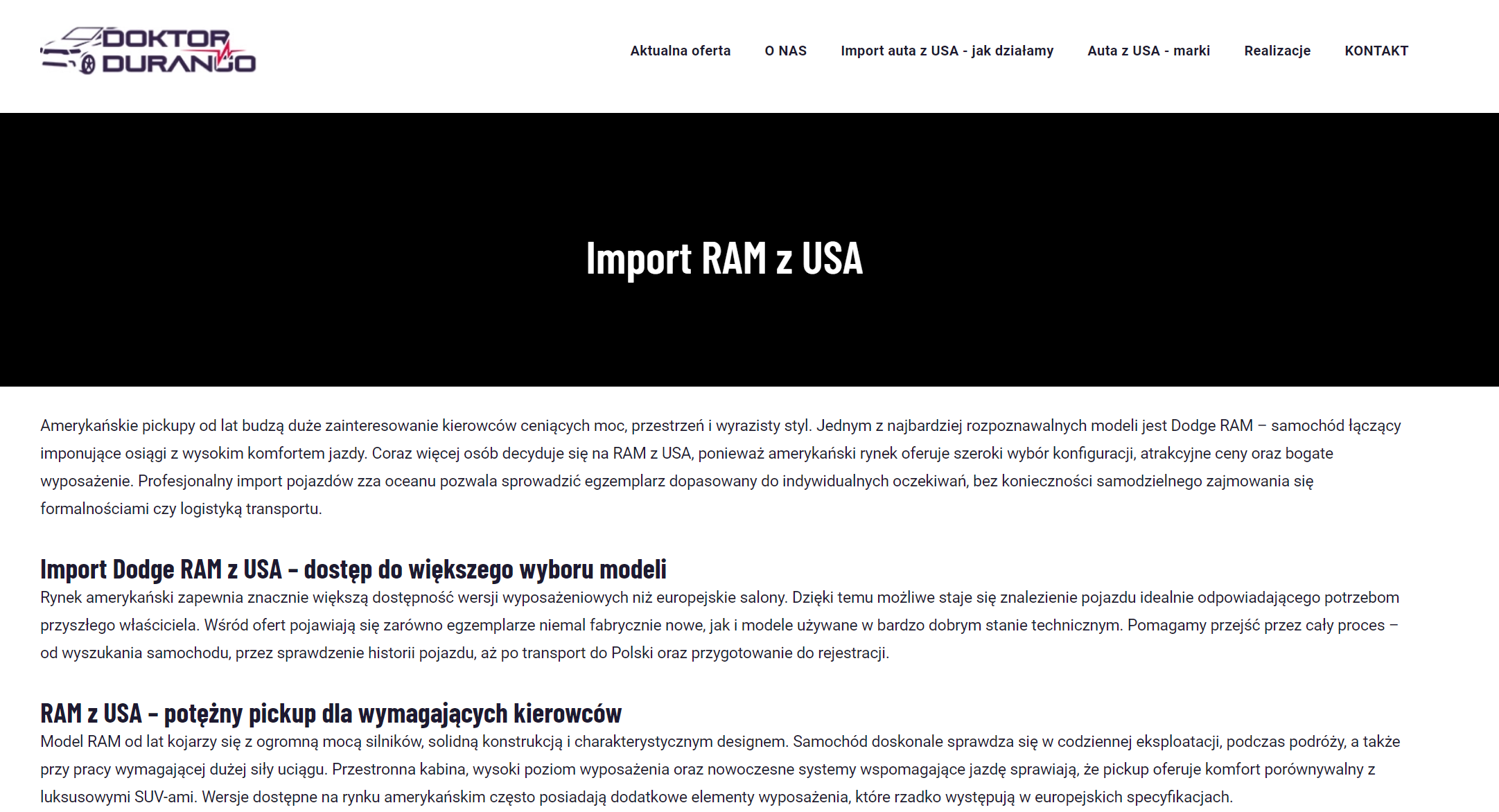 Dodge Ram z USA jako auto do pracy i na co dzień - kiedy taki pickup ma sens?