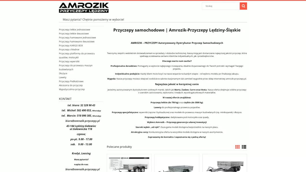 Amrozik-Przyczepy | Przyczepy samochodowe